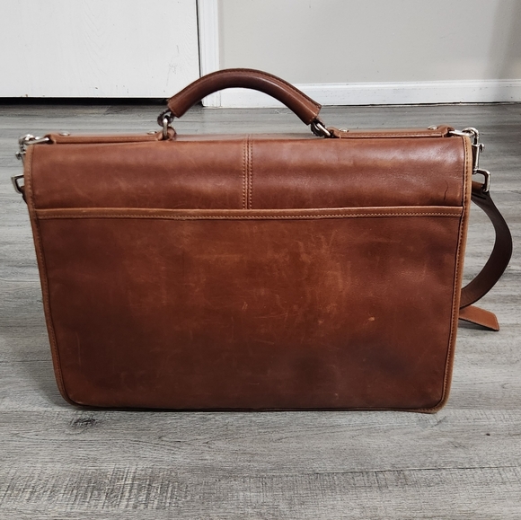 Vintage Coach Classic Brown Leather Briefcase/Carryon Bag - Picture 3 of 16